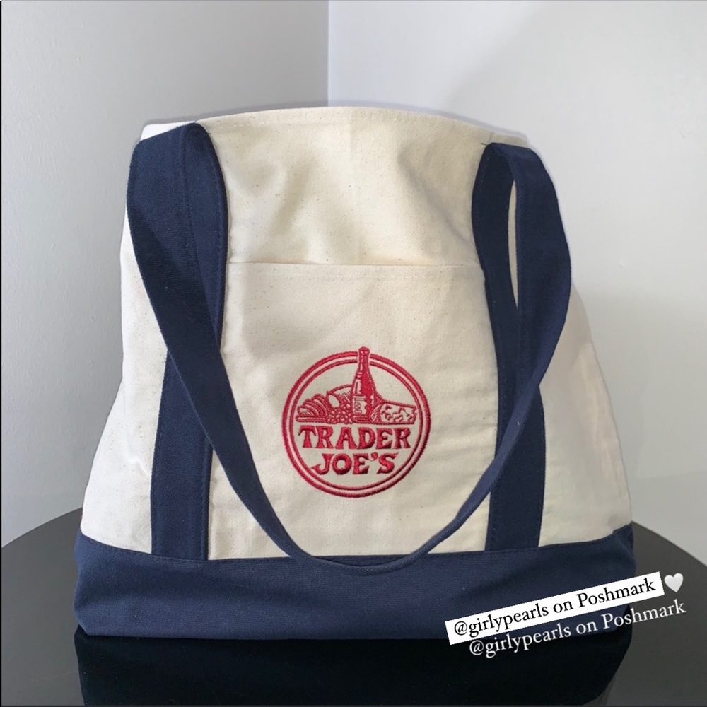 Trader Joe's Tote Bag Cotton Reusable NEW